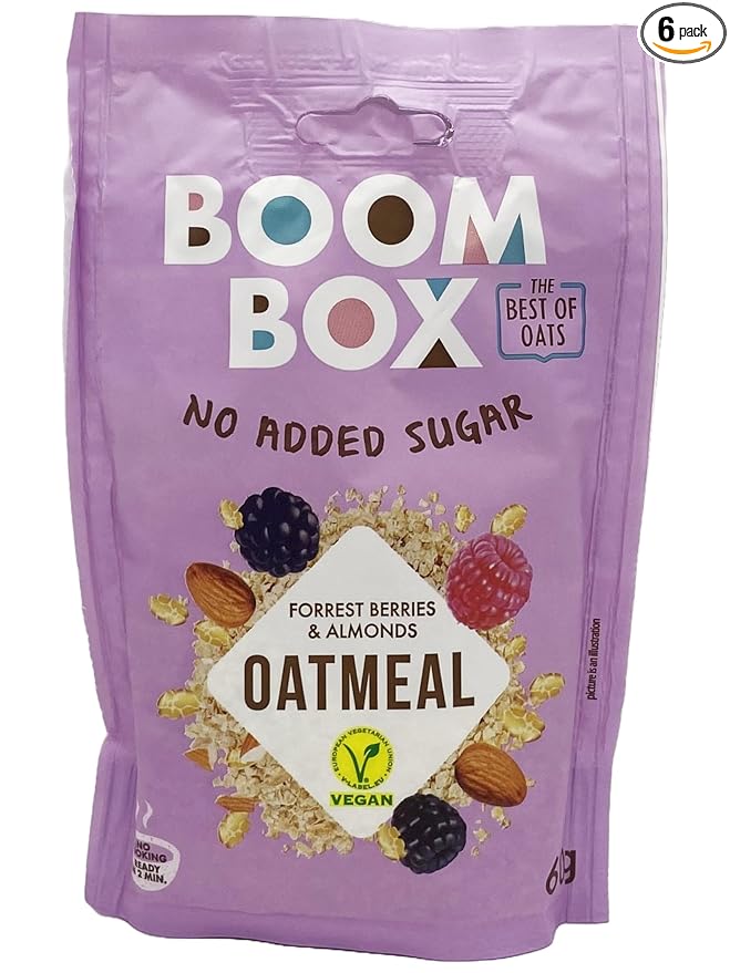 BOOM BOX High Protein Chocolate Oat Granola - 300g Energizing and Indulgent Breakfast (60G Berry/Almond)