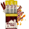Wenzel’s Farm Beef with Cheddar Sticks │Snack Sticks │ Flavorful Naturally Smoked │ High Protein Low Carb │ No MSG Fillers Binders Artificial Colors │ Gluten Free | 32 sticks (16 packs of 2)