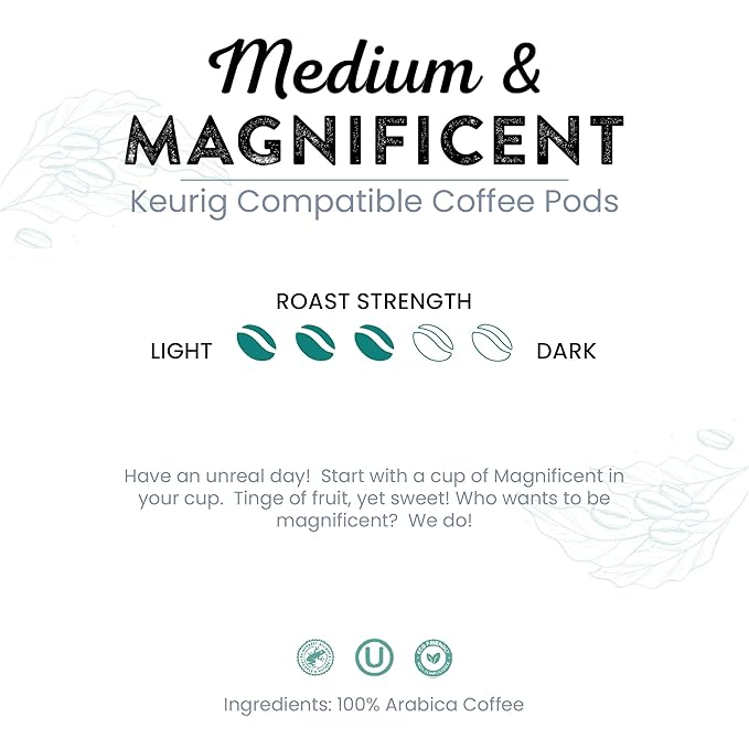 Tayst Coffee Pods Medium &amp Magnificent Medium Roast K Cups Compatible with Keurig Coffee Maker Sustainable Single Serve Pack of 240