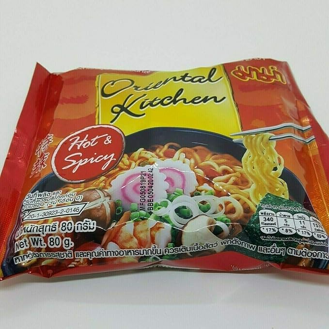Oriental Kitchen Hot &amp Spicy Flavour Quick Cook Thai-MAMA Big Pack Instant Noodles Soup (Pack of 3)