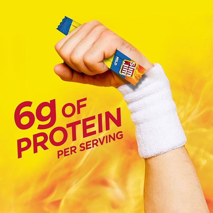 Slim Jim Smoked Meat Sticks Mild Flavor 6g Protein Per Serving Snack Size 0.28 oz. (100 Count)