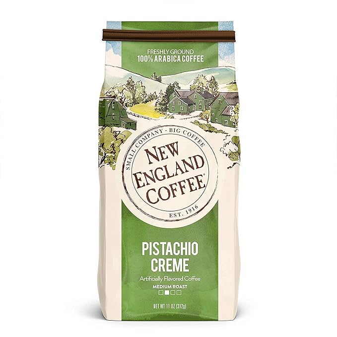 New England Coffee Pistachio Crème 11 Ounce (1 Count)