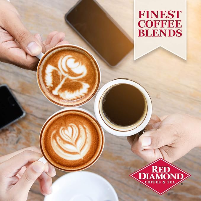 Red Diamond Ground Coffee | Classic Blend | Medium Roast | Arabica Beans | Smooth &amp Rich Flavor | 34.5 Ounce Resealable Can