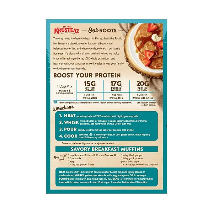Krusteaz Buttermilk Protein Pancake Mix (57 oz.)