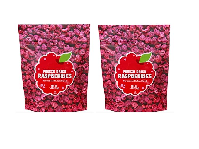 Generic Freezed Dried Raspberries by Trader Joes - 1.2 oz (pack of 2) normal