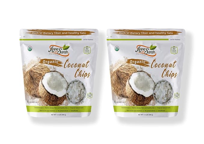Anna and Sarah Organic Coconut Chips in Resealable Bag 3 Lbs