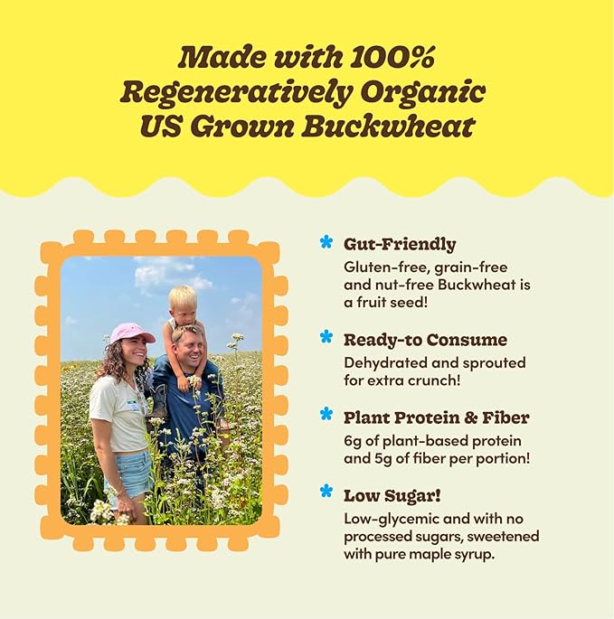 Clusterbucks Superfood Clusters – Grain-Free Keto-Friendly Granola with Regeneratively Grown Sprouted Buckwheat– Gluten-Free Low-Carb Organic Healthy Snack (6 Ounce (Pack of 6) Variety #1)