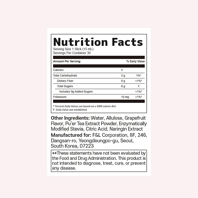 [Liveling] Apple Cider Vinegar Drink Stick &amp 3-in-1 Shot – Grapefruit Flavor | Supports Digestion Daily Cleanse Sugar-Free Low-Calorie Portable On-The-Go Packets (30 sticks)