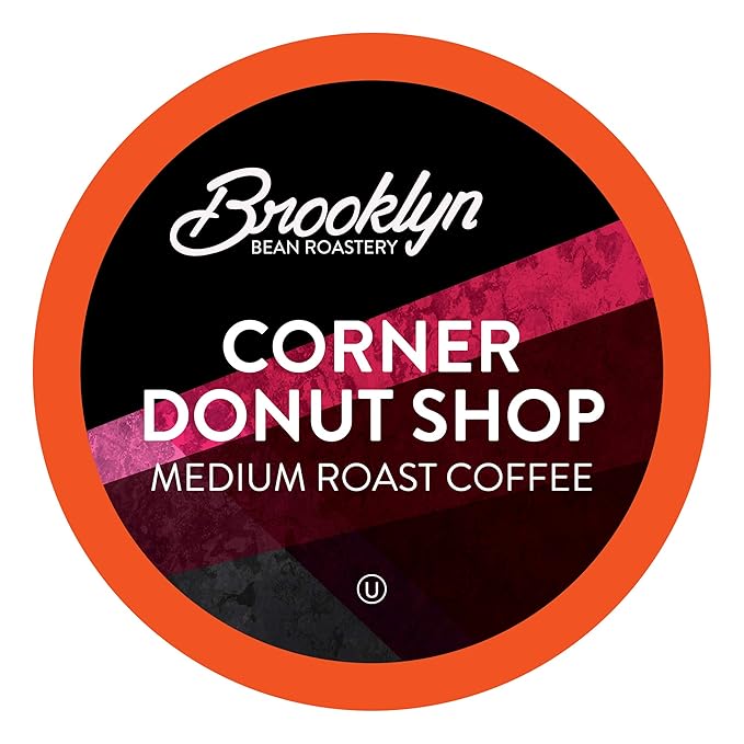 Brooklyn Beans Corner Donut Shop Gourmet Coffee Pods Compatible with 2.0 Keurig Coffee Pods Brewer 72 Count