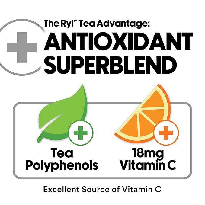 Ryl Iced Tea Front Porch Pack Sweet Tea and Half N' Half – Antioxidant Superblend No Artificial Ingredients Zero Sugar Five Calories Low Carb Non-GMO Made in the USA 12-Pack 16 Fl Oz