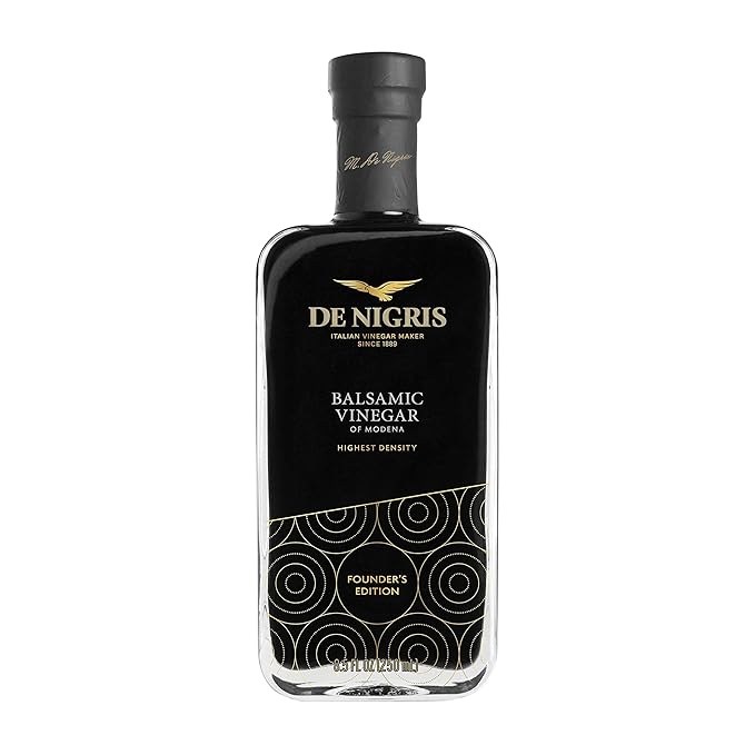 De Nigris Balsamic Vinegar Of Modena Excellence Line Founder's Edition Recipe (70% Grape Must) 85 Oz (250ml) | Balsamic Vinegar From Modena Italy Thick and Intense | Aged
