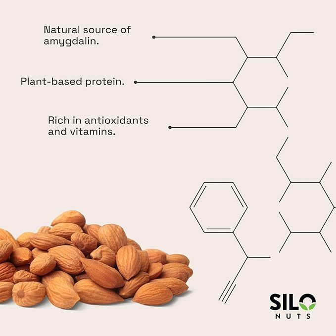 SILO Nuts Organic Bitter Apricot Kernels - 16 oz USDA Certified Organic Bitter Apricot Seeds - Natural &amp Non-GMO Premium Quality Kernals No Sulfur or Additives