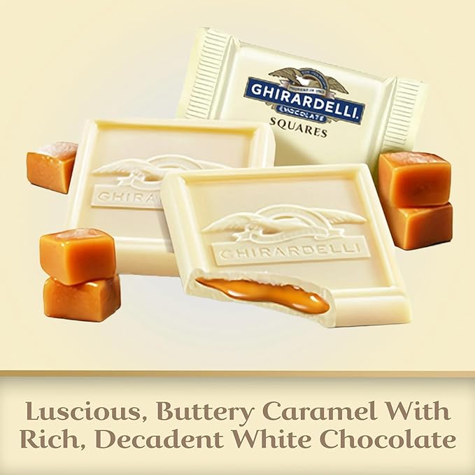 Ghirardelli White Chocolate Caramel Candy 5 Ounce Pack of 3