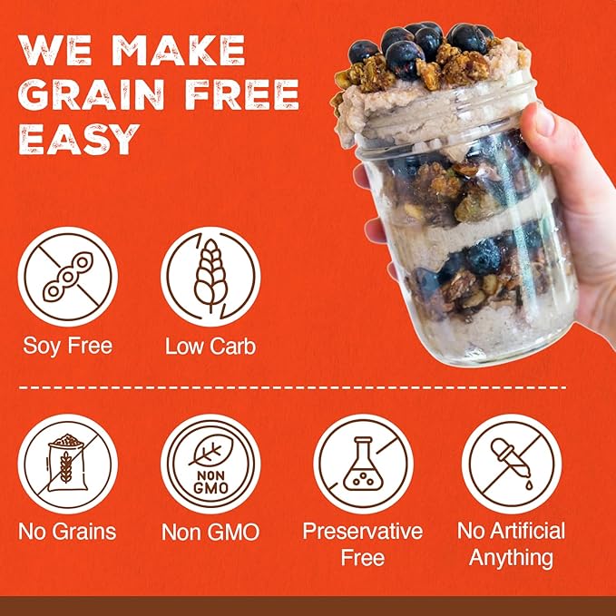 Paleonola Maple Pancake Grain Free Granola 10 Oz Resealable Bag (Pack of 2) - Grainless Paleo Granola Blended w/Organic Maple Syrup Almonds Pepitas Pecans &amp Vanilla Extract - Gluten &amp Dai