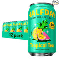 HALFDAY Prebiotic Iced Tea Tropical Tea Supports Digestive &amp Gut Health Plant Fiber &amp Prebiotics Low Sugar 30 Calories Natural Caffeine Gluten Free 12 fl oz (12 pack) Packaging May Var