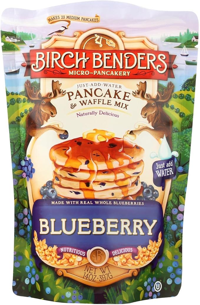 Birch Benders Pancake And Waffle Mix - Blueberry - Case Of 6-14 Oz.