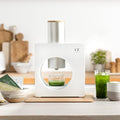 Matcha Maker Starter Kit an Innovative At-home Matcha Machine that Produces Freshly Ground Matcha from Organic Shade-grown Japanese Tea Leaves (White)