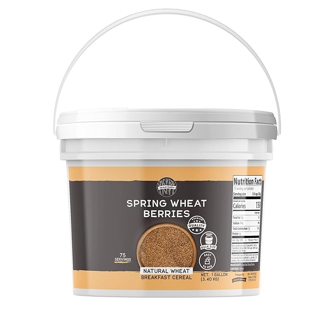 BIRCH &amp MEADOW Rolled Oats &amp Red Wheat Berries Bundle 1 Gallon Each Versatile Ingredients Breads &amp Baked Goods Flavorful
