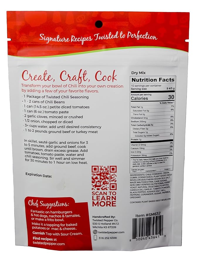Twisted Pepper Co. Twisted Chili Soup Mix: Gluten-Free – Handcrafted Soup – Thick Creamy &amp Zesty Flavor with a Kick of Green Chiles Quick &amp Easy Meal Ready in 30 Minutes Serves 8 Add Chee