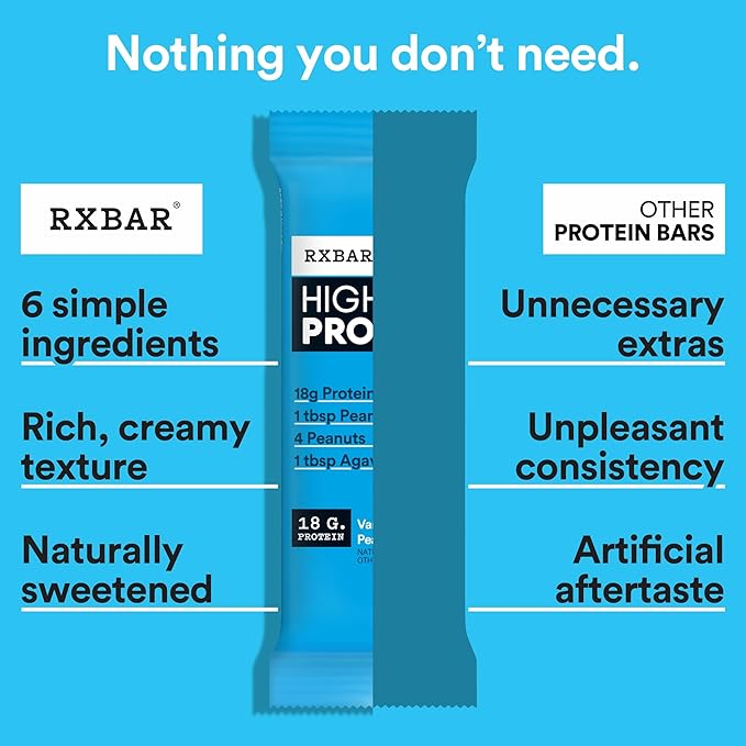 RXBAR High Protein Bars Gluten Free Protein Snacks Variety Pack (10 Bars)
