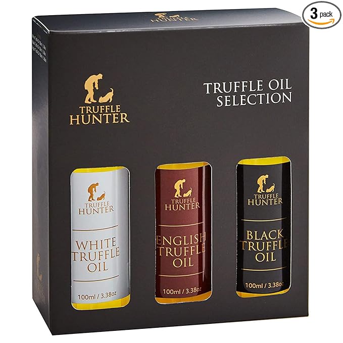 TruffleHunter - English Black &amp White Truffle Oil Set - 3.38 Oz x 3
