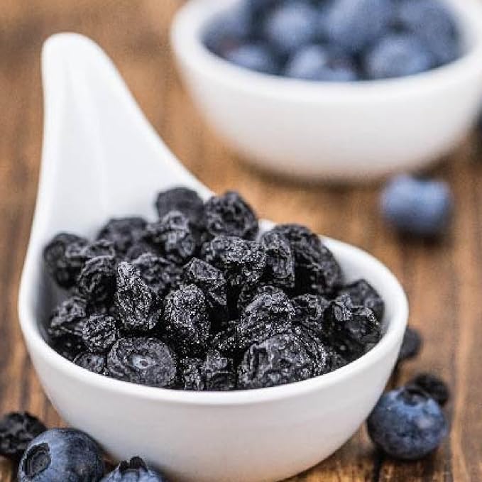 PuroRaw Dried Blueberries No Sugar Added 2 lbs. Blue Berries Fruit Dehydrated Blueberries Fresh Dried Blueberries Bulk Blueberry Raisins. All Natural Non-GMO Batch Tested 2 pounds (Pack of 2)