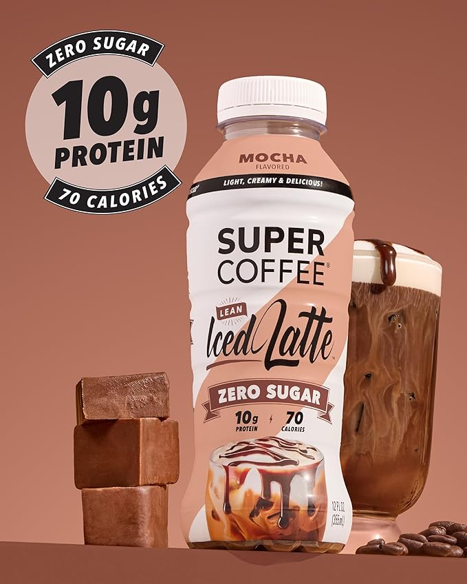 Super Coffee Keto Protein Coffee (0g Added Sugar 10g Protein 70 Calories) 12 Fl Oz | Iced Smart Coffee Drinks - LactoseFree SoyFree GlutenFree (12 Fl Oz (Pack of 12) Core 3 Variety)