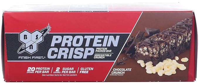 BSN Protein Crisp Chocolate Crunch 12 Bars 1.94 oz (55 g) Each