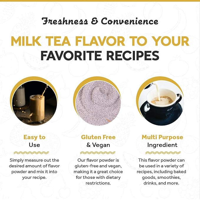 Fanale Premium Milk Tea Flavoring Powder | Perfect for Baking Smoothies Desserts and Drinks | Instant Flavoring Powder for Boba Milk Tea - 2.2 Pounds (Pack of 20)