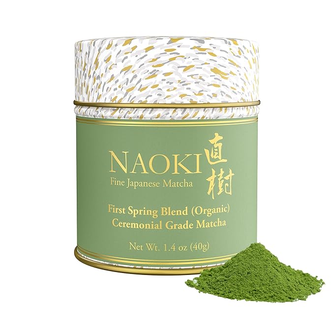 Naoki Matcha Organic Ceremonial First Spring Blend – Authentic Japanese First Harvest Ceremonial Grade Matcha Green Tea Powder from Kagoshima Japan (40g / 1.4oz)