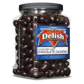 Sugar Free Dark Chocolate Covered Cashews by Its Delish 3 LBS Jumbo Reusable Container (Jar) | Gourmet Dark Chocolate Cashews Healthy Snacks Chocolate Nuts USA Made Vegan Kosher