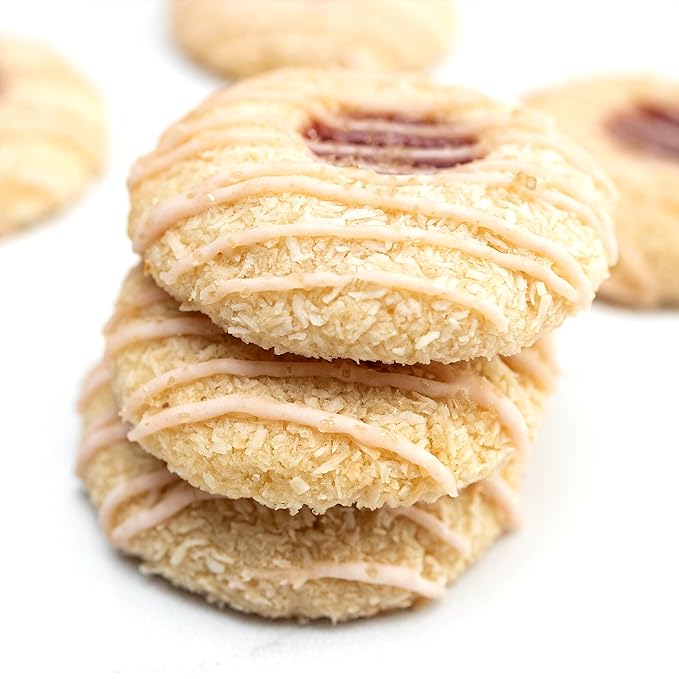 CrumbleCrate Guava &amp Coconut Thumbprint Cookies DIY Baking Kit | Gourmet Cookie Making Set with Pre-Measured Ingredients &amp Tools | Baking Gift for Adults