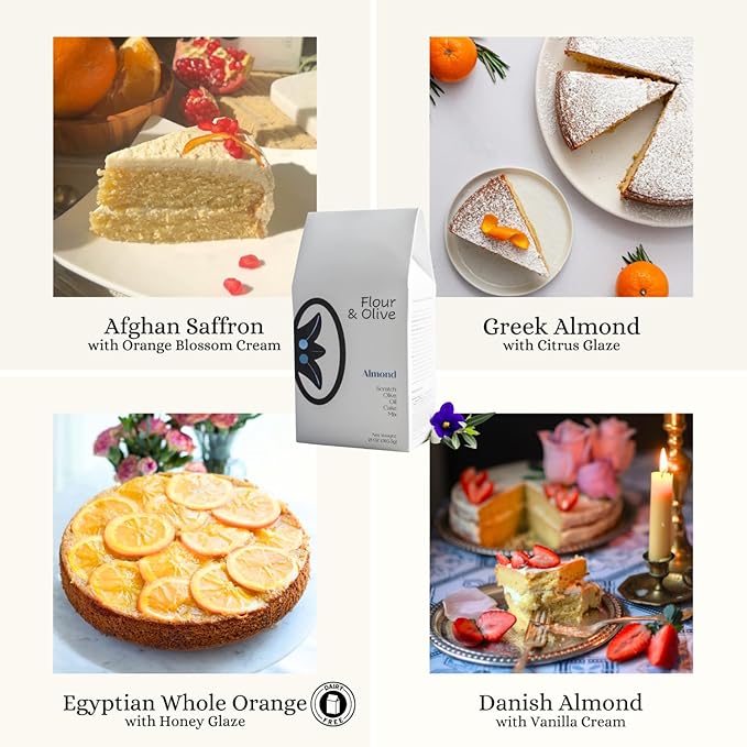 Flour &amp Olive Award-Winning Tasting Duo (2-Pack) | Gourmet Cake Mix Gift Set | Under $30