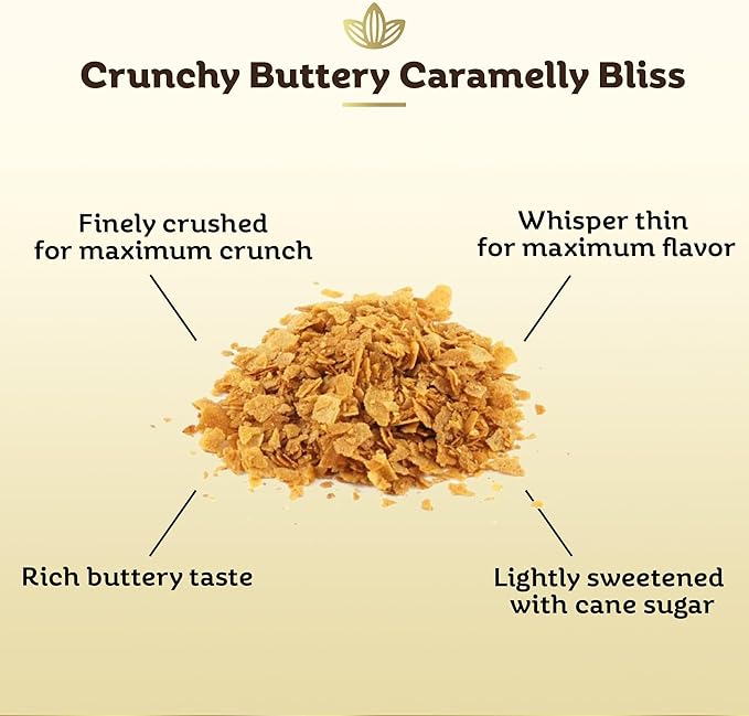 Cocoläat Feuilletine Crushed French Crêpe Dentelles | Crumbled Biscuit Crunch | Made With Real Butter | Imported from France | Resealable Stand Up Pouch | 12 oz/340 g