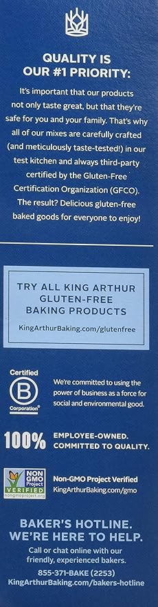 King Arthur Flour Gluten-Free Yellow Cake Mix 22 Oz 1.38 Lb (Pack Of 6)