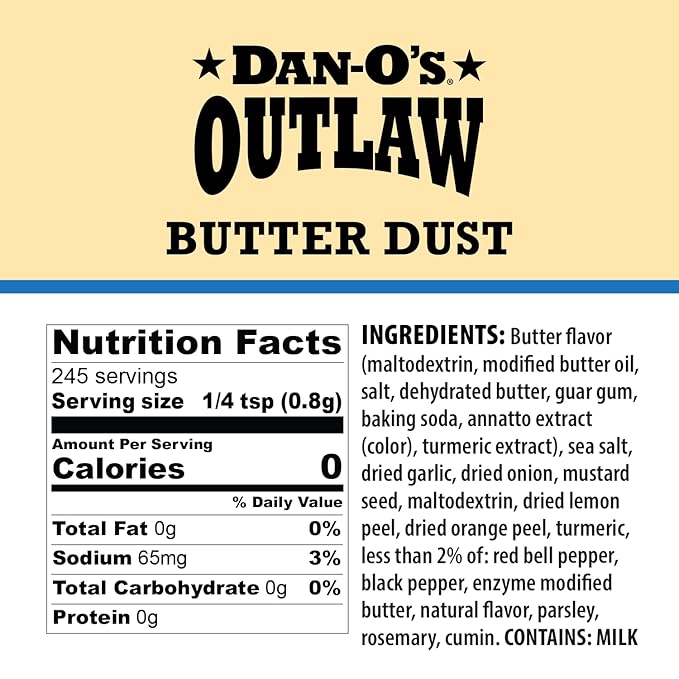 Dan-O’s Outlaw Seasoning Variety Pack – 3 Bottle Set – Butter Dust Butter Steak &amp Blackened Bloody Mary – Bold Buttery &amp Blackened Spice Blends for Meat Seafood Veggies &amp Cocktails