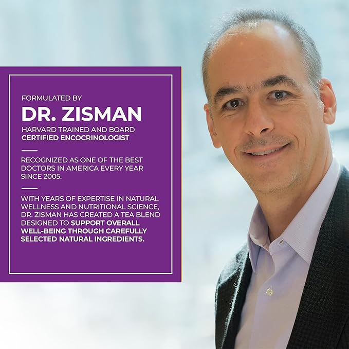 Dr. Zisman ZT Wellness Tea - Apple Reishi Herbal Blend - Refreshing Tea for Daily Balance (28 Bags) Crafted for a Vibrant Lifestyle