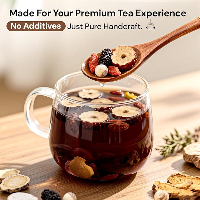Tea Gift Set - Ginseng Polygonatum Eucommia Male Flower Tea Travel Edition Gift Box for Men Women No Additives Caffeine Free 19 Precious Natural Herbal Ingredients（30 Cans/1 Box)