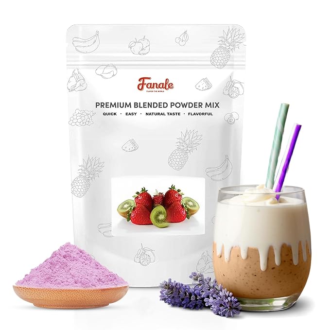 Fanale Premium Lavender Bubble Tea Flavoring Powder | Perfect for Baking Smoothies Desserts and Drinks | Instant Flavoring Powder for Boba Milk Tea - 2.2 Pounds (Pack of 20)