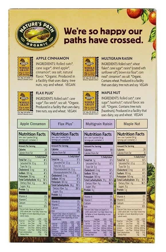 Natures Path Cereal Hot Vrty Organic 8 Count 14 Ounce