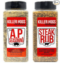AP Rub + Steak Rub Bundle | Championship Seasoning for Smoking Grilling and Searing for Pork Beef Chicken Fish and Vegetables