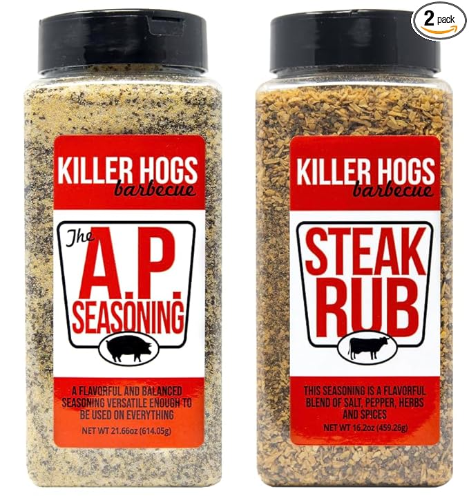 AP Rub + Steak Rub Bundle | Championship Seasoning for Smoking Grilling and Searing for Pork Beef Chicken Fish and Vegetables