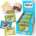 FitnesSHOCK Protein Brownie White Chocolate No Added Sugar 15%/75g Protein 233kcal Pre/Post Workout Snack - No Palm Oil Filling dietary fibre Soft Texture 9x50g - Variety pack
