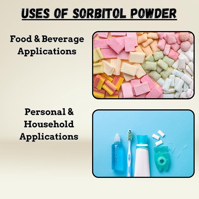 Sorbitol Powder 2lb by Essencea Pure Bulk Ingredients | Sugar-Free Sweetener | Sugar Substitute Low Calorie Sweetener | Gluten Free (32 Ounces) [Packing may vary]