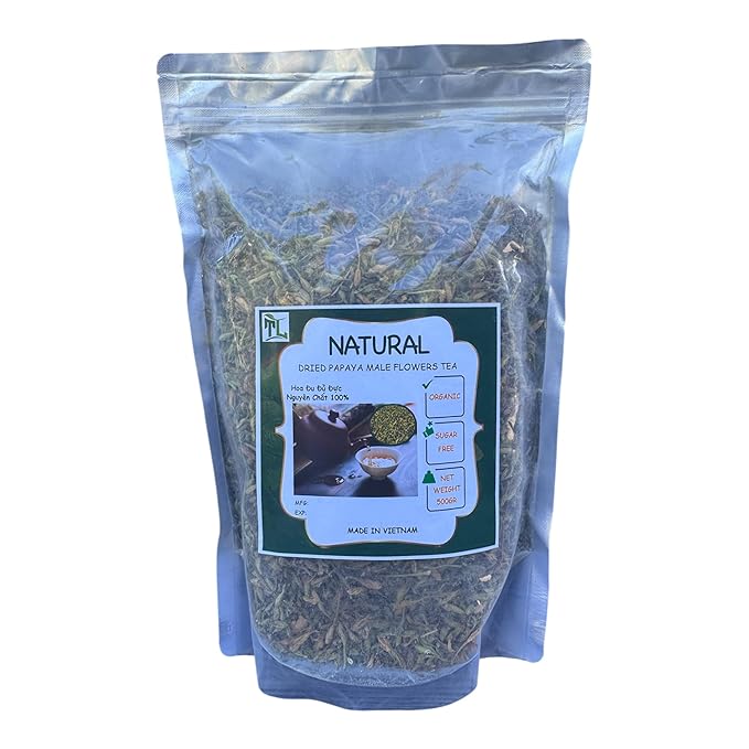 Dried Papaya Male Flowers Tea Vietnamese Natural Sugar Free Hoa Du Du Duc 500g