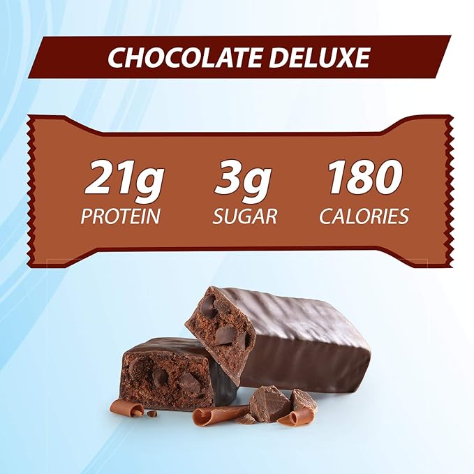 Pure Protein Bars High Protein Nutritious Snacks to Support Energy Low Sugar Gluten Free Chocolate Deluxe 6 Count (Pack of 2)