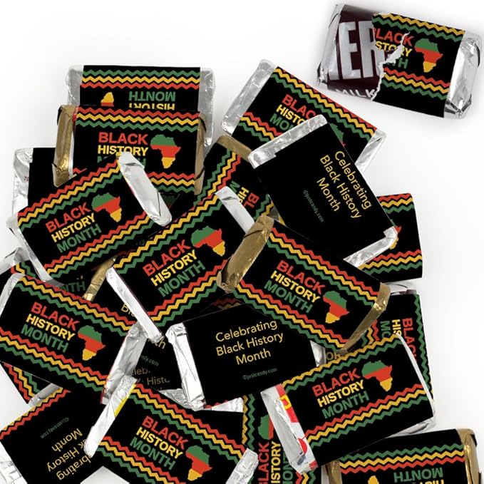 34 Pcs Black History Month Candy Favors Miniatures Chocolate - No Assembly Required