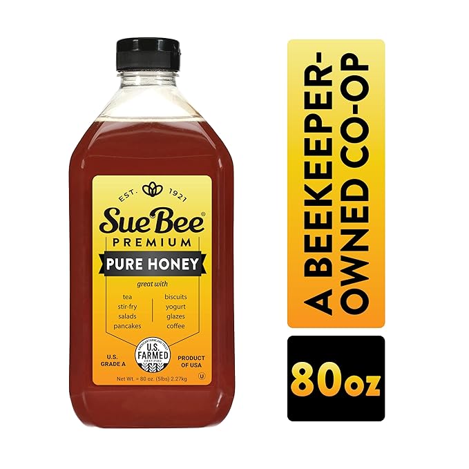 Sue Bee Pure Premium Honey Pure Honey Product of USA US Grade A 80 Ounce (Pack of 1)