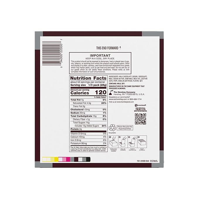 HERSHEY'S Milk Chocolate King Size Candy Bars 2.6 oz (18 Count)