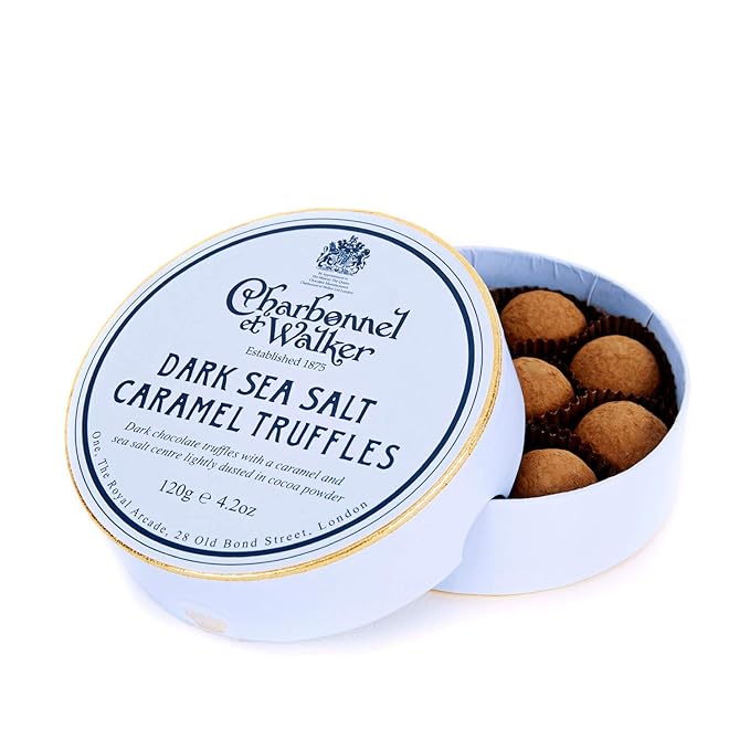 Charbonnel et Walker Dark Sea Salt Caramel Truffles 4.2 Ounce